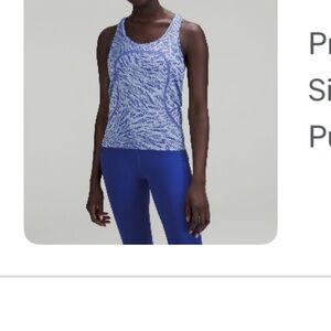 Lululemon swiftly tech - racerback tank size 10 primal clash psychic